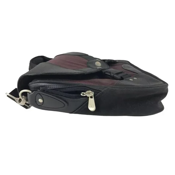 Mobile Edge Unisex Adult Black Burgundy Bring It On Inner Pockets Messenger Bag